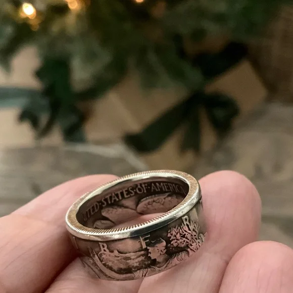 Silver 90% Coin Rings Bundle 2x Continental Silver